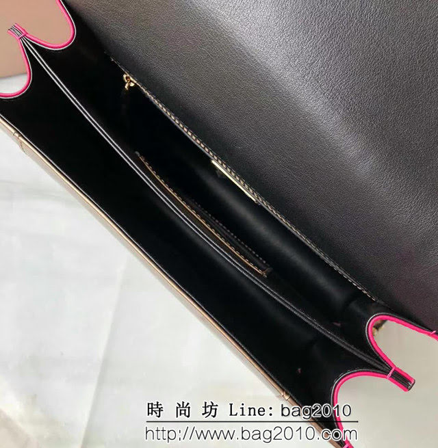 BVLGARI寶格麗 大號蛇頭包 漆皮搭配牛皮 手提肩背包 可拆卸肩帶 38629 FYD1263